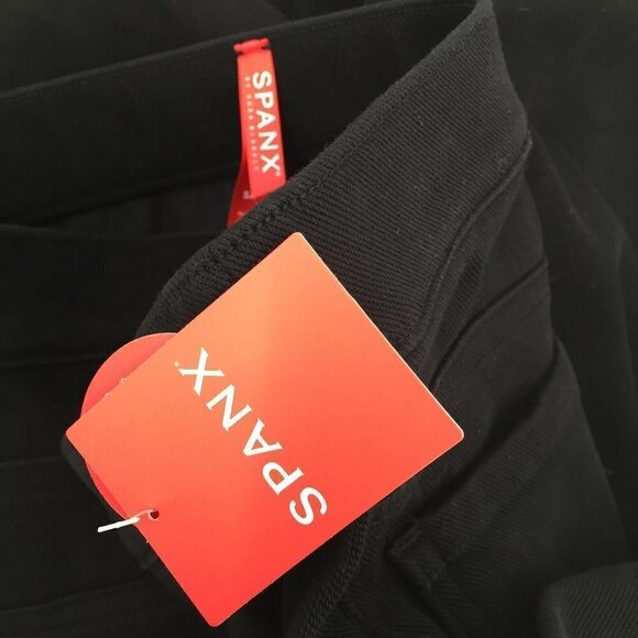 Spanx ankle jean-ish leggings black twill tummy shaping panel new small - Picture 6 of 6